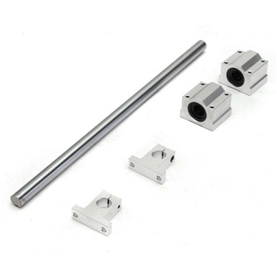 Albero della guida lineare in acciaio argento da 16 mm x 1000 mm con blocco del cuscinetto e staffa di guida Supporto per staffa SK16 per utensile