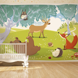 Fotomurale Animaletti allegri cm 250x175 - Artgeist en oferta