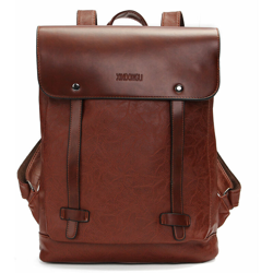 Drillpro - Zaino Zaino in pelle PU Vintage Uomo Donna Scuola di viaggio TU Brown en oferta