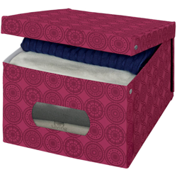 Scatola Armadio Porpora In Vinile, Da 39x50x24 Cm Rosso características