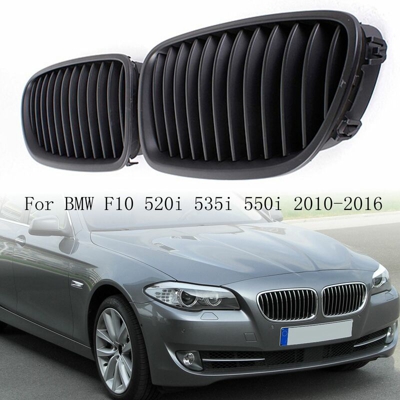 Griglie anteriori nere opache per BMW F10 Serie 5 berlina 528i 530i 550i 10-16