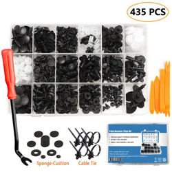 435 pezzi assortimento di clip per modanature, clip per rivetti, fissaggio 18 misure, kit precio