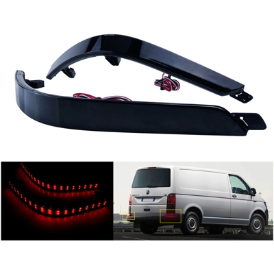LEDLUX LY1092 Kit 2 Fanali Posteriori A Led Nero Fume Per VW Multivan T5 Caravelle Transporter T6 OEM 7E0945105D Sostituzione Riflettore