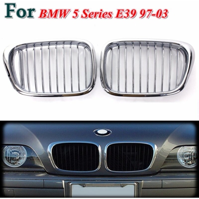 Griglie dell'inserto del rene del cofano anteriore cromate BMW Serie 5 E39 97-03