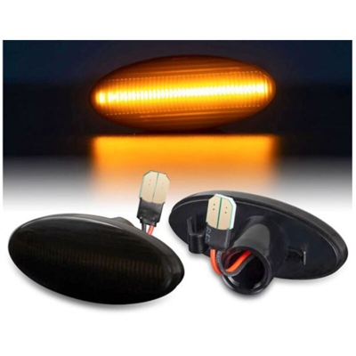 Kit Freccia Laterale a Led Side Marker Dinamica Lente Fume Per Opel Vectra B 1995-2002 Resistenza Inclusa
