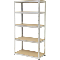 2265279 Scaffale per carichi pesanti 265 kg (L x A x P) 900 x 1800 x 450 mm Metallo, MDF opaco Zinco, Argento - Toolcraft características