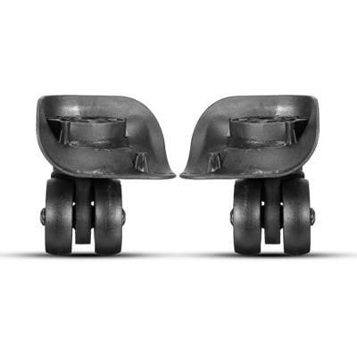 1 paio di ruote girevoli universali per valigia bagaglio nere