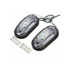 4Pcs 12V 24V LED Indicatore luminoso di ingombro Lato anteriore Indicatore bianco Camion rimorchio DOT características