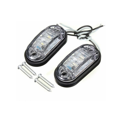 4Pcs 12V 24V LED Indicatore luminoso di ingombro Lato anteriore Indicatore bianco Camion rimorchio DOT