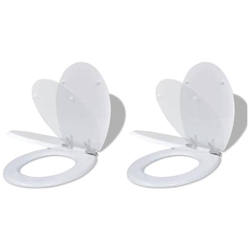 Copriwater A Chiusura Ammortizzata 2 Pz In Mdf Bianco en oferta