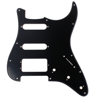 Battipenna HSS a 3 strati Scratchplate per Fender USA / MEX Stratocaster (nero)