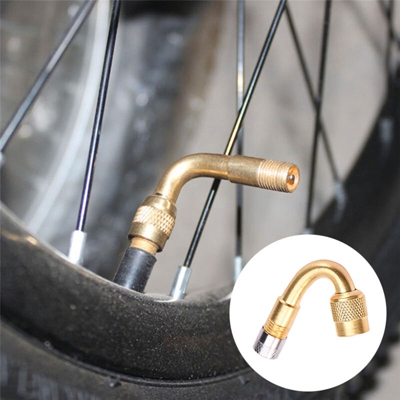 Asta di prolunga in metallo con valvola in ottone per auto e moto 45 gradi