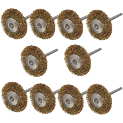 Utensile per lucidatura circolare con spazzole metalliche da 10 x 3 mm características