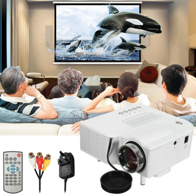 Mini videoproiettore HD 1080P Proiettore portatile VGA / AV / USB / SD / HDMI PRESA EU 12V