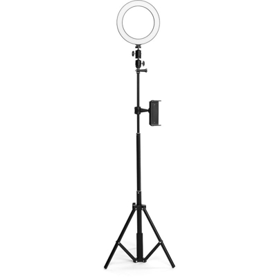 Anello luminoso con clip per treppiede regolabile 3 in 1 da 26 cm