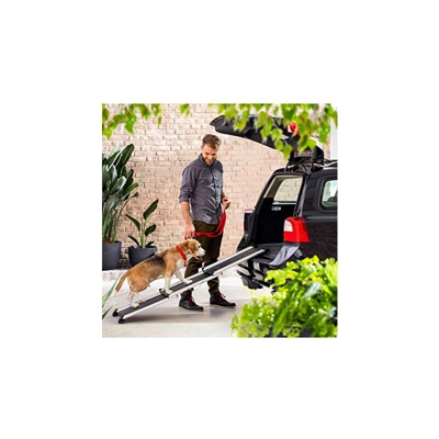 Rampa per Cani Stairway, ca. 161 x 42 cm, Acciaio Inox, plastica, Nero - Dehner