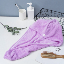 capelli secchi micro pile di colore solido tappo corallo super assorbente 24 * 65cm, viola - viola precio
