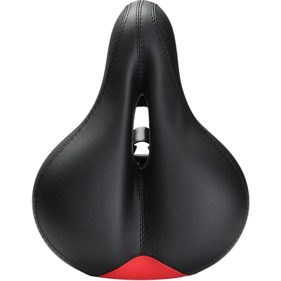 Cuscino del sedile della bicicletta Sedile a sella con molla in gel extra confortevole ed extra confortevole (rosso, rosso)