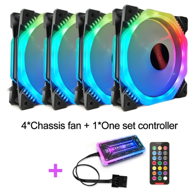 Ventola LED a colori dinamici da 120 mm per livello di computer Boi Silent PackPACK 4