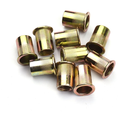 10 pezzi di dadi per rivetti ciechi M12 in acciaio inossidabile, cappucci di estrazione in zinco colorato, cappucci di estrazione a testa piatta per