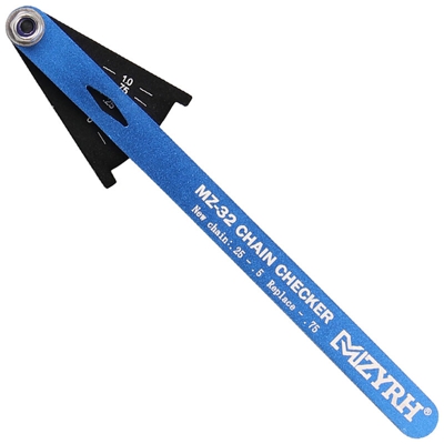 Mzyrh - Indicatore di usura della catena della bicicletta strumento di misura multifunzionale della catena della bici da strada blu