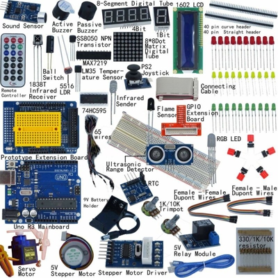 Starter Kit R3 UNO 1602 Sensore servomotore scheda modulo LCD per principianti Arduino