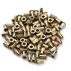 100 pezzi di dadi per rivetti ciechi in acciaio inossidabile M5, tappi di estrazione in zinco di colore, testa piatta, dadi per rivetti a grana precio