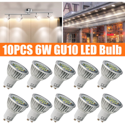 10PCS AC220V 6W GU10 LED Lampadina Faretto Illuminazione domestica Decorazione Bianco freddo en oferta
