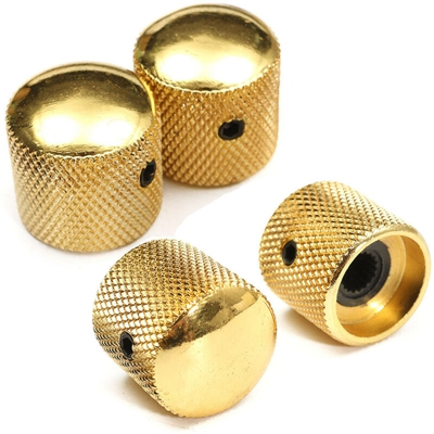 Zebra 4 pezzi / set metallo bronzo con placcatura nera manopole per chitarra rotanti manopole di controllo del volume per basso elettrico chitarra