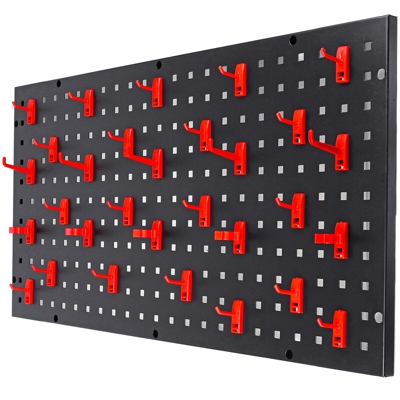 pannelli forati in metallo, supporto organizer per appendere con 20 ganci per riporre piccoli strumenti (90x45cm)