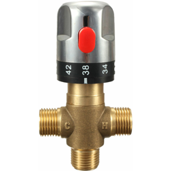 Controllo della temperatura dell'acqua della doccia in ottone massiccio con valvola di miscelazione termostatica a 3 vie precio