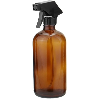 Atomizzatore trigger per spruzzatore per bottiglie di vetro ambra da 500 ml per contenitore riutilizzabile per olio essenziale impermeabile (ambra,
