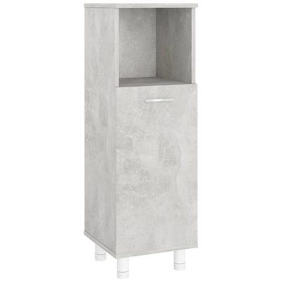 Armadio Da Bagno Grigio Cemento 30x30x95 Cm In Truciolato