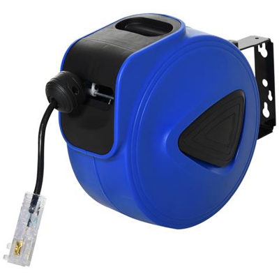 Avvolgicavo Elettrico Automatico Da Parete, 20 Metri Con 3 Attacchi