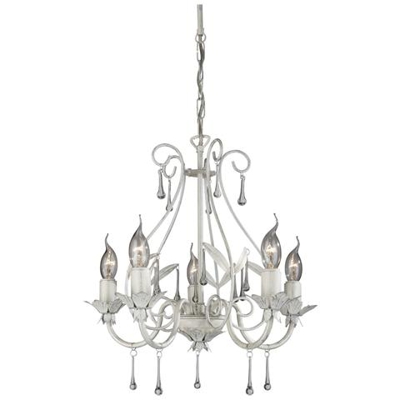 Madison - Candelabro Bianco 5 Luci
