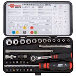 Assortimento Chiavi A Bussola Multiprofilo Da 1/4, 33 Pz. Zebra Wurth 096511032 en oferta