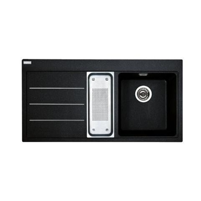 Lavello Mythos Fusion Da Incasso MTF651 Colore Nero Gocciolatoio A Sinistra 1 Vasca