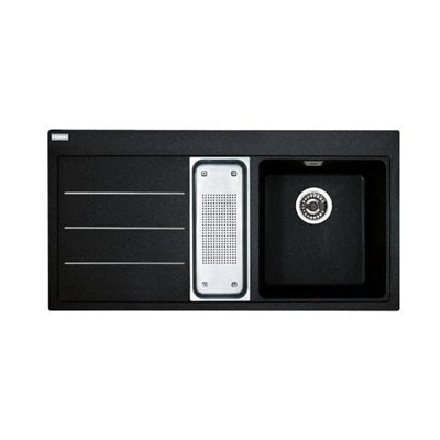 Lavello Mythos Fusion Da Incasso MTF651 Colore Nero Gocciolatoio A Sinistra 1 Vasca