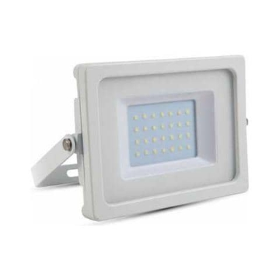 Faro Led Slim Bianco Lucido 30W 100° 2550Lm Ip65 Smd A+ Mod. Vt- 4933W Sku 5808 4000K