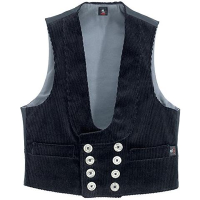 50016-20-50, Gilet Uomo Trenker Velluto A Coste, Colore: Nero