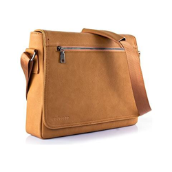 Borsa Porta Pc / tablet / notebook Da 15'''' Pollici In Marrone Caramello - Borsa Computer Portatile In Pregiata Similpelle Con Scomparti Per Gli Accessori, Tracolla E Ulteriore Scomparto Tablet precio