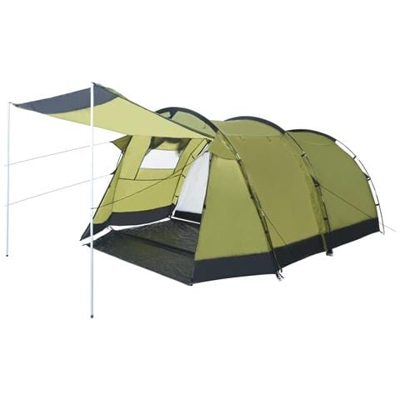 Tenda Da Campeggio A Tunnel Per 4 Persone Verde