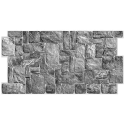 10 - 50mq Di Pannelli 3d Rivestimento A Parete In Pvc Effetto Pietra Grigia Realistici E Isolanti. en oferta