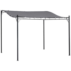 Gazebo Pergola 3x3m Da Esterno, Giardino O Terrazzo Con Tenda Grigia características