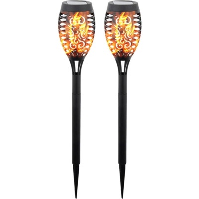 Spina solare terra fiamma paesaggio luce 12LED ridotta versione mini 2pz
