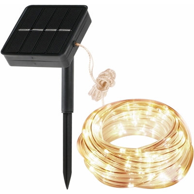 Lampada a LED a tubo solare in filo di rame per esterni, impermeabile, 4 modalit