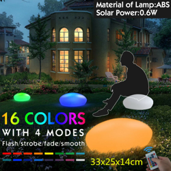 Drillpro - RGB Solar Glow Paver Shape Lampada solare da giardino con luci da giardino remote Luci notturne impermeabili per esterni per prato / patio características