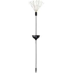 Drillpro - Luci per fuochi d'artificio ad energia solare, luci a corda a 8 modalità per giardino bianco 120 LED en oferta