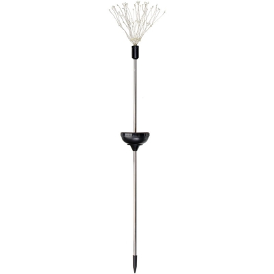 Drillpro - Luci per fuochi d'artificio ad energia solare, luci a corda a 8 modalità per giardino bianco 120 LED