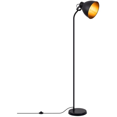 Lampada da terra Qiro Nero Metallo - Sklum